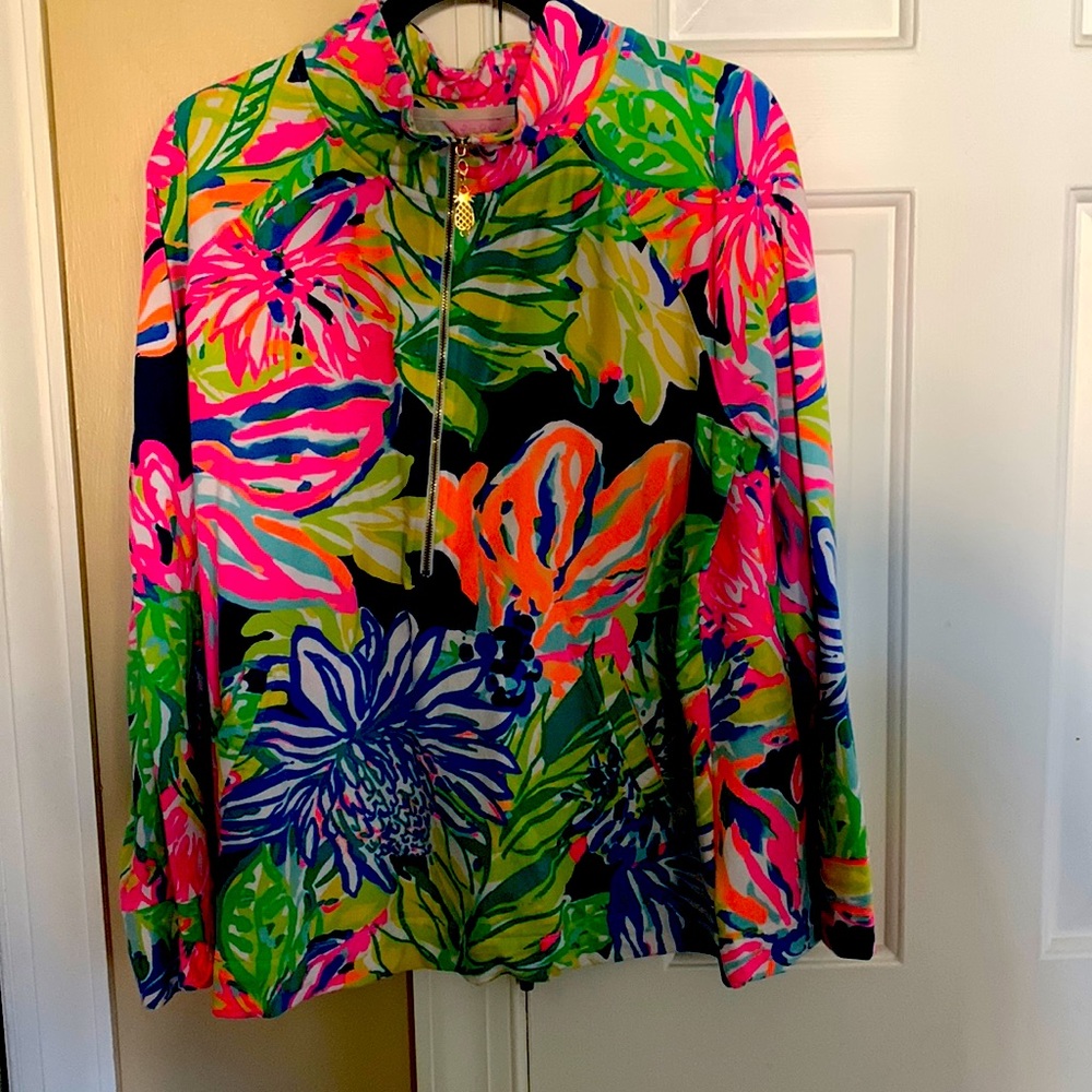 Lilly Pulitzer Vibrant Floral Half-Zip Women's pullover